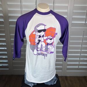 Vtg Filthy Dripped Men's Sneaker Addict T-Shirt 100% Cotton Graphic Tee L Purple